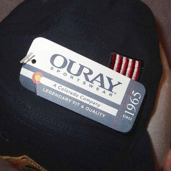 Vtg Ouray Rodeo USA Hat Cap Snapback Patch Embroidered Flag Cowboy Western 90s - Picture 6 of 9